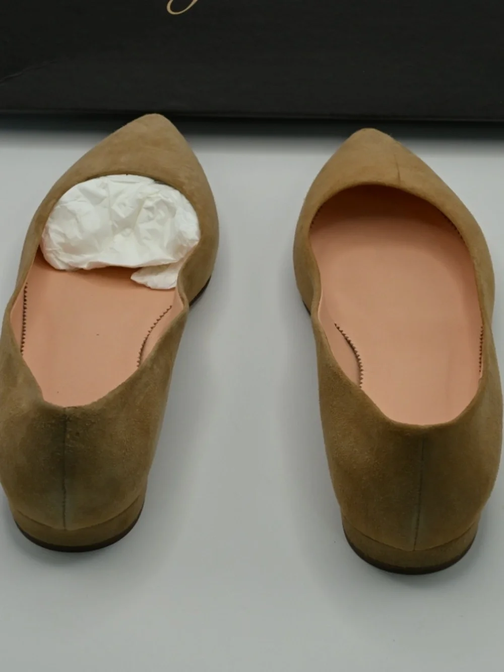 J.CREW WOMENS POINTY TOE FLAT SUEDE  SIZE 8